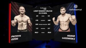 Patryk Ozóg pokonał w pierwszej rundzie TKO Adama Łazowskiego na Babilon MMA 34!